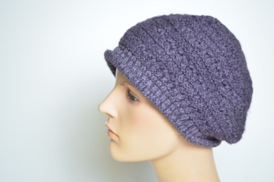 Кепка берет Vizio 4122 B W сиреневая