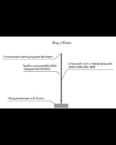 Тип 1 Сигнальное ограждение