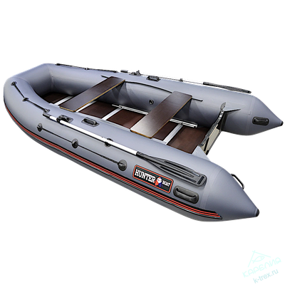 Лодка ПВХ Hunterboat Хантер Классика 390New2022 Серая