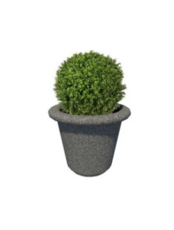 Уличное кашпо для цветов из архитектурного бетона №7 (серый)