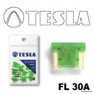Предохранитель Tesla вилка-микро 30А  цена за 50 шт.