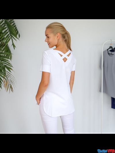 БЛУЗА DOCLIKE DL419 Белая