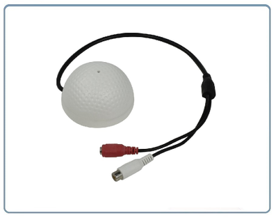 MIC-07 Высокочувствительный микрофон с АРУ для систем видеонаблюдения, подключение IP видеокамер с аудио каналом. Для использования в помещении.