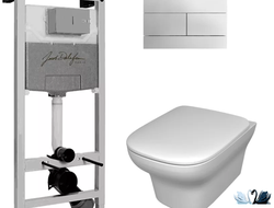 Инсталляция для подвесного унитаза. Комплект 5 в 1