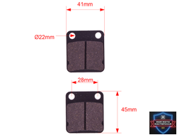 Колодки дискового тормоза питбайк однопоршневой суппорт