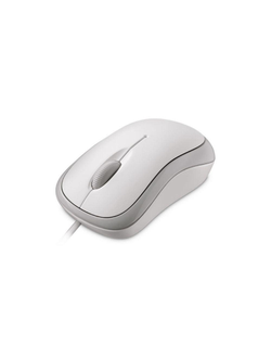 Мышь компьютерная Microsoft Basic Mouse, USB, Белая