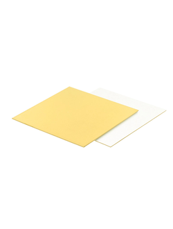 Подложка квадратная 250*250мм (золото/белая, 1,5мм)