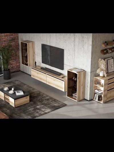 Берген тумба ТВ Дуб делано/Венге