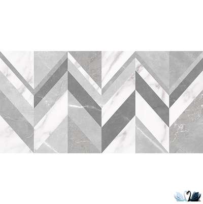 Плитка настенная Laparet Venus серый узор 08-00-06-2681 20х40 см под глянцевый мрамор серый - белый