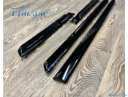 Молдинги Toyota Land Cruiser 200 узкие черные