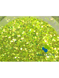 Иридисцентный глиттер блестки Ирис Неоновый Лимонный Желтый 0,4 мм