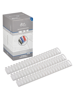 Пружины для переплета пластиковые ProfiOffice 45мм, белый 50 штук в упаковке