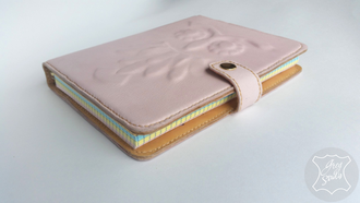 женский ежедневник, ежедневник ручной работы, кожаный ежедневник, розовый блокнот, ежедневник кожа