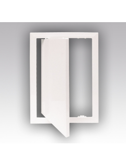 Люк - дверца ревизионная пластик с ручкой и фланцем АБС размеры в описании