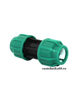 Муфта соединительная обжимная ПЭ POELSAN для пнд труб 20 25 32 40 50 63 75 90 110