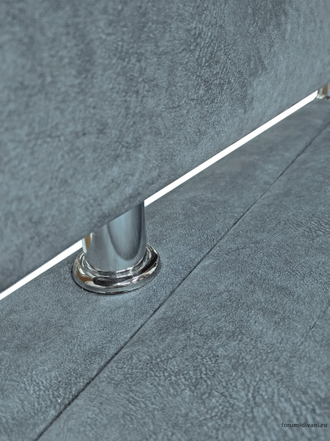 Кухонный ДИВАН "ФОРУМ-4" 130см с боковой спинкой, Серый Правый