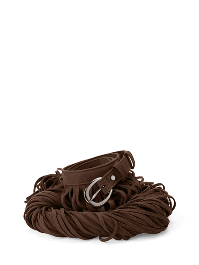 Bonny пояс с бахромой 80-1 Коричневый