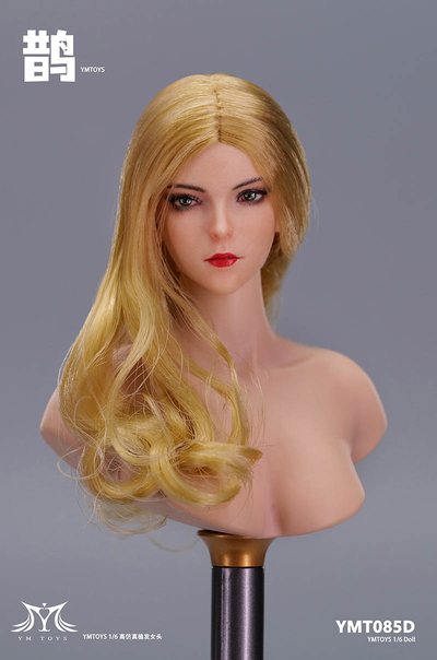 Женская голова (скульпт) с длинными светлыми волосами - 1/6 scale Asian Female Head Sculpt Que Magpie (YMT085D) - YMTOYS