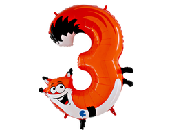 Фольгированная цифра - "Забавные животные"