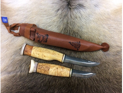 Классическая охотничья спарка из двух лапландских ножей Wood Jewel 23KVS