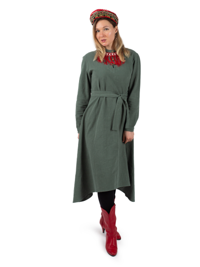 "Донское" базовое платье - укороченное, 100% крапива