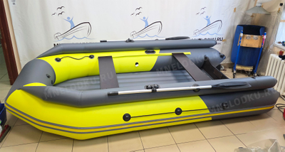 Моторная лодка Таймень NX 3800 НДНД PRO MAX фальшборт желтый/графит слева