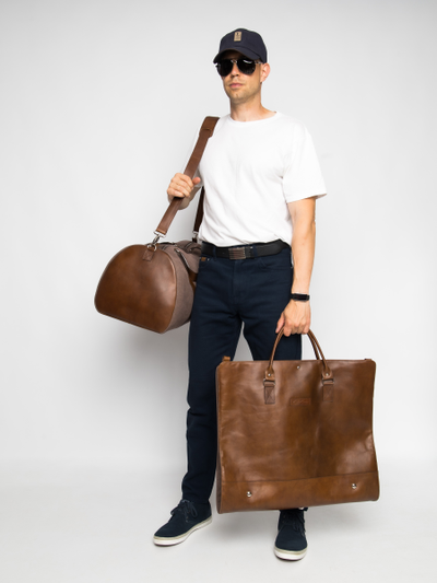 Портплед + дорожная сумка (2 в 1) Palermo Premium 
brown (арт. 4038-63)