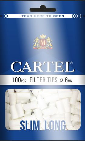 Сигаретные фильтры CARTEL SLIM LONG 22mm X 6mm (100шт)