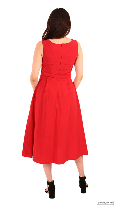 Платье красное миди Linea Cinque 43/33922-32