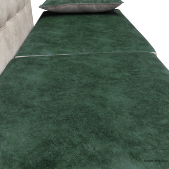 Кушетка Лилия, Зеленая/Слоновая кость Левая