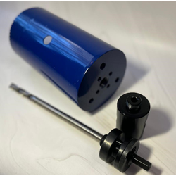 Коронка биметаллическая диаметр 130 мм глубина 200 мм + держатель с креплением шестигранник 13 мм для дрели