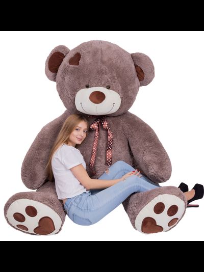 Гигантский плюшевый медведь 260 см кофейный Тони