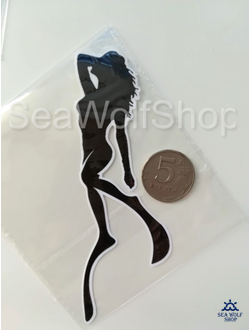 Наклейка сувенир оракал Фридайвер девушка №23