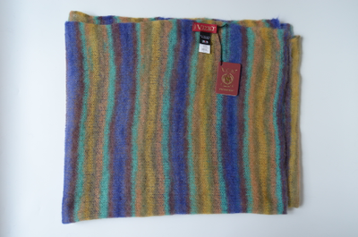 Палантин вязаный Италия фиолетового цвета