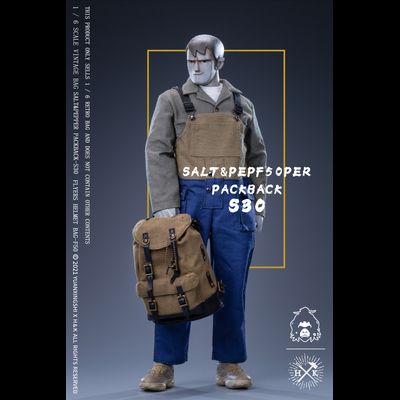 Винтажный рюкзак (серый) (для коллекционных фигур 30 см) масштаб 1 к 6 Gathering Trend Series Backpack Brownish green oil wax cloth (JC002) - YUANXINGSHI