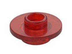 Minifigure, Utensil Tea Saucer with Hollow Stud, Trans-Red (38799 6534874)