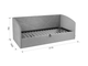 Кровать СОФА  БЕСТ односпальная   велюр  0,9м с подъемным механизмом цвет на выбор