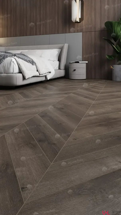 Кварцвиниловая плитка Alpine Floor Chevron LVT Дуб Антарес ECO 20-9 купить на vinyl-laminat.ru