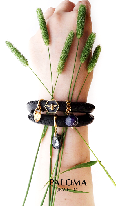 Браслет кожаный МОХНАТЫЙ ШМЕЛЬ Collection