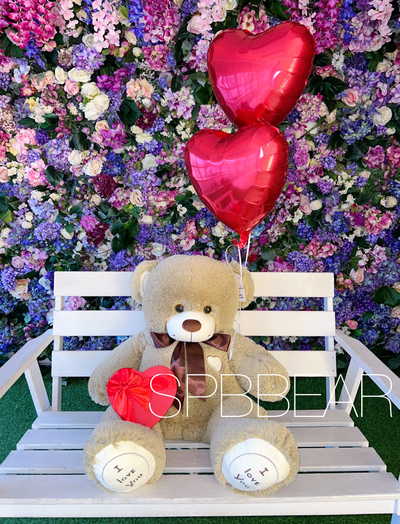 Подарочный набор №3 - Плюшевый мишка 110 см, Шары сердца 2, Киндер бокс средний