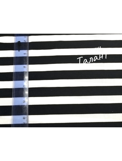 лоскут Масло принт "Полоска" (черно-белая 1,8 см) 20 см