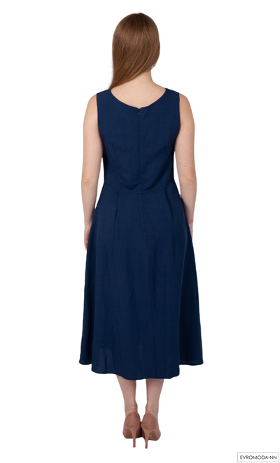Платье темно-синее миди Linea Cinque (L)