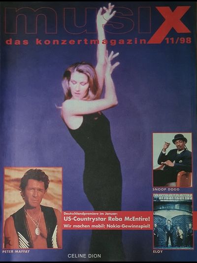 MusiX Das Konzertmagazin November 1998 Celine Dion, Иностранные музыкальные журналы, Intpressshop