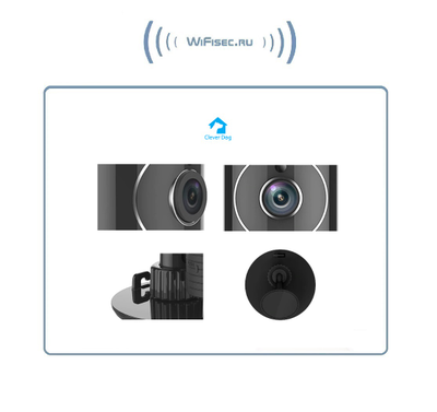 CleverDog, WiFi панорамная видеокамера 180*/160* с DVR, HD 960p