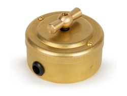 Ретро выключатель металлический золото (Vintage-Brass)