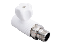 Кран радиаторный прямой ПП D20*1/2 полипроп [714]