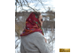 Платок из жаккардового шелка бордовый