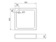 Душевой поддон Gemy ST15A, 80x80x14 см.