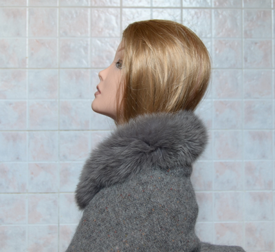 палантин с меховой оторочкой