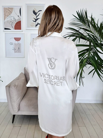 Домашняя одежда Виктория Сикрет 4в1 со стразами цвет белый